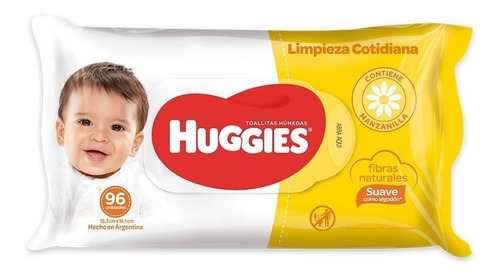 Toallas Húmedas Huggies Limpieza Cotidiana X 96