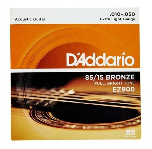 Daddario Ez900 Encordado Guitarra Acustica Bronze 010