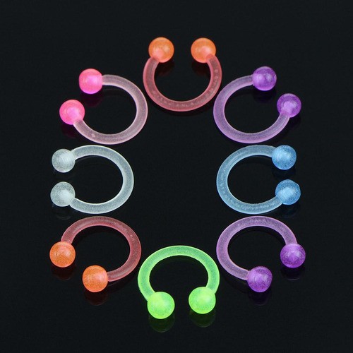 20 Peças De Acrílico De Septum Na Sobrancelha 14g