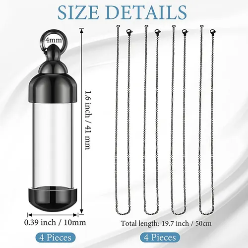 Collar Colgante, Recipiente Que Se Puede Abrir, Tubo De Vial