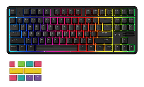 Teclado Mecánico Bluetooth Full Rgb Switch Red  Ajazz K870t