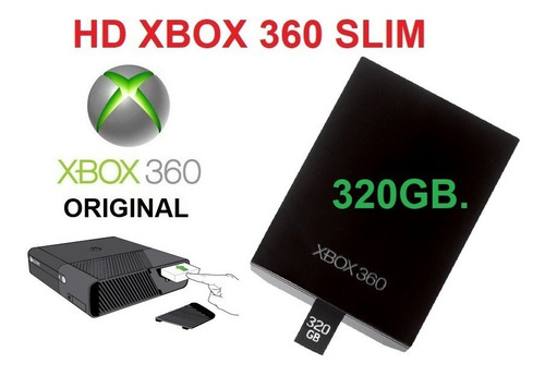 Hd 320gb Xbox 360 Slim E Super Slim Original Pronto Entrega 