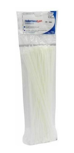 Imagem 2 de 3 de Abraçadeira Natural T50l 390x4,7mm Hellermann 100 Peças