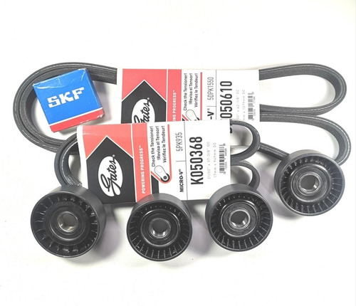 Imagen 4 de 12 de Kit Polyv Vw Vento 2.5 4 Poleas / 2 Correas Línea Nueva