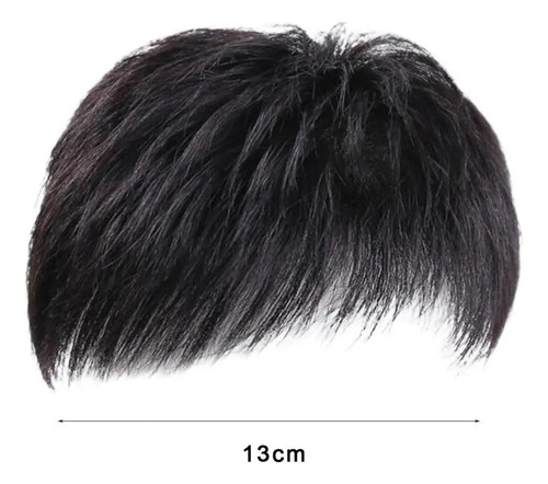 2025 Postizo Corto Y Liso Con Flequillo For Hombre, Peluca