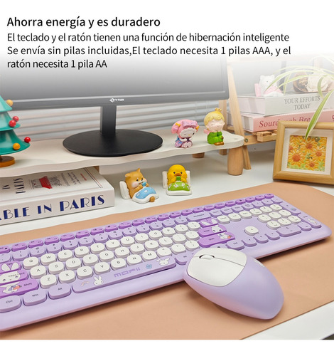 Juego De Teclado Y Ratón Mofii 606pro En Morado