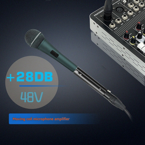 Pré-amplificador Dinâmico De Microfone De 48v Para Dm1 28db