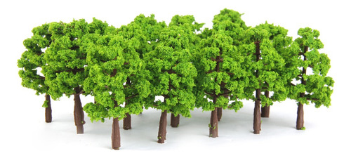 80x Green Tree Modelo Tren Tren Diorama Wargame Park
