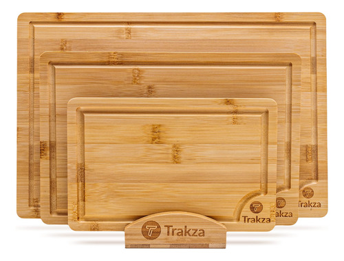 Trakza Juego De Tablas De Cortar De Bambu, Tablas De Cortar