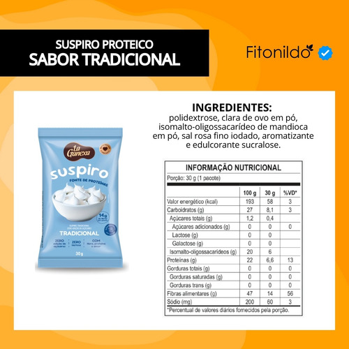 Suspiro Proteico La Ganexa Biscoito Zero AcĂșcar Sabores