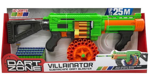 Pistola Dart Zone Villainator Submachine Dart Blaster