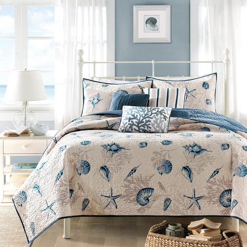 Madison Park Quilt Set Cottage Coastal Design, Impresión De 