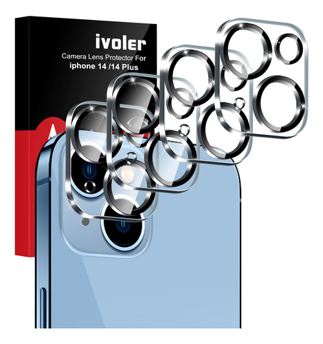 Ivoler 4 Protector Lente Camara Para iPhone 14 6.1  Plus