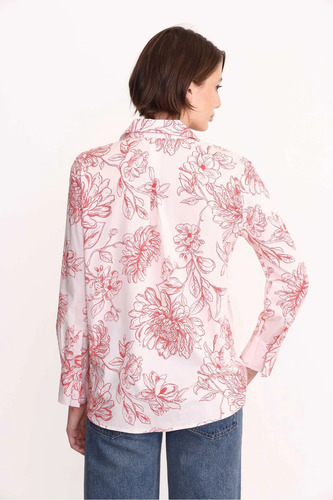 Camisa Mujer Oversize Elastizada Estampada Fiorella Yagmour