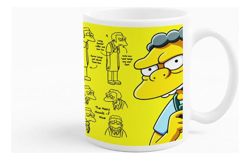 Tazones Tazas Blancas Moe Szyslak Bar De Moe Los Simpson