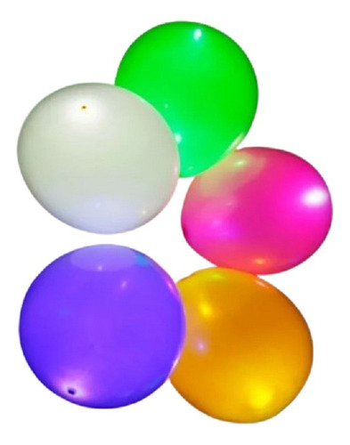 Set 20 Globos Luces Led Colores Eventos Pack X20 Luz Led