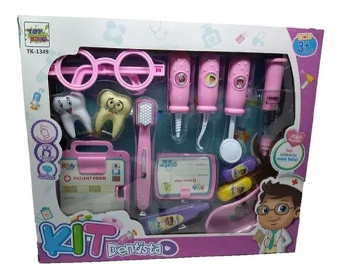 Kit Dentista Infantil Brinquedo 14 Peças