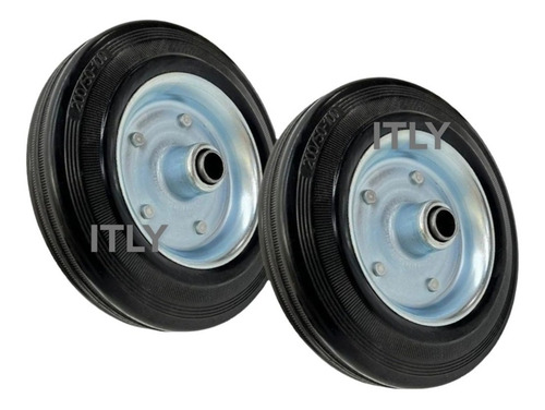 Imagen 3 de 3 de Set 2 Ruedas Para Carro Yegua De 8 Pulgadas 20 Cm/50-100