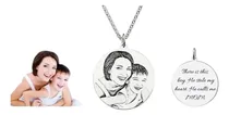 Comprar Cadena Dije Foto Grabado A Láser Parejas, Familia Premium