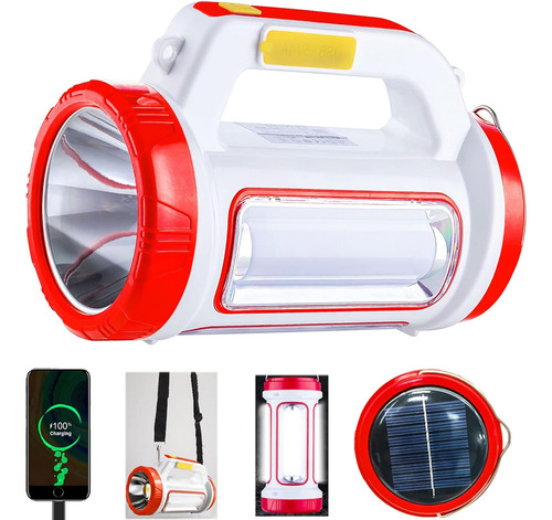 Luces Solares Para Campamento, Linterna Recargable, Batería
