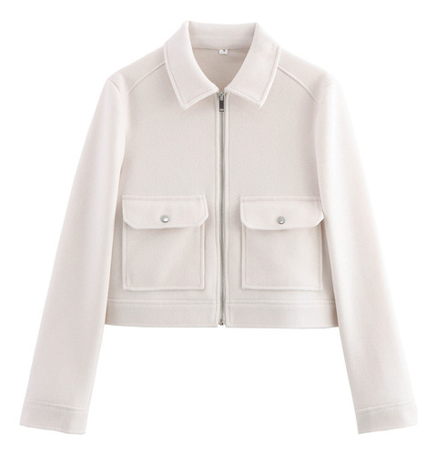 Chaqueta Con Cremallera De Moda Para Mujer