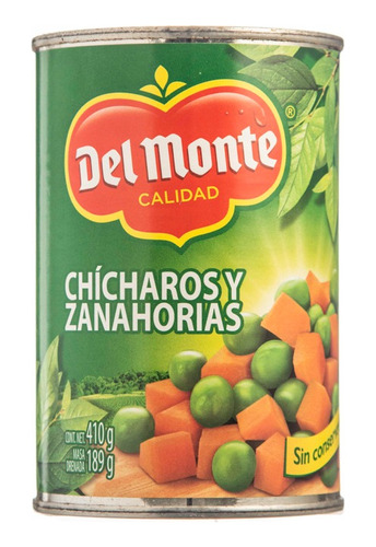8 Pack Chicharos Con Zanahorias Del Monte 410