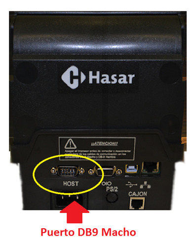 Cable Datos Impresora Fiscal Hasar Serie Rs-232 Ver Modelos Gris