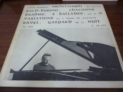 Arturo Benedetti Michelangeli Bach Busoni Ravel Vini Jcd055