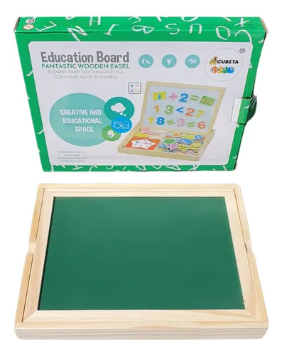 Pizarra Pizarron Para Niños De Madera Magnetica