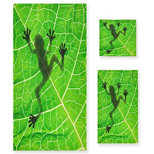 Trendy Frog Shadow On Green Leaf Soft Luxury Decorative...