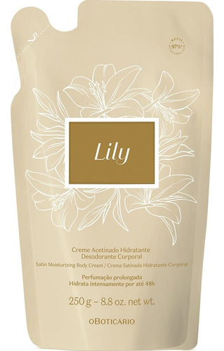 Refil Hidratante Corporal Lily 250g - O Boticário