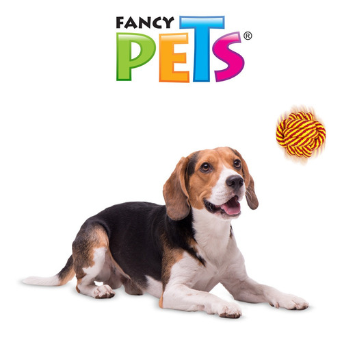 Juguete Bola Cuerda Algodón Poliéster Lavable Fancy Pets