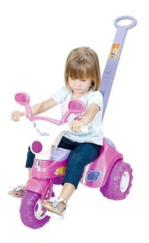 Triciclo Infantil C/ Empurrador Motoca Carrinho Passeio Bike