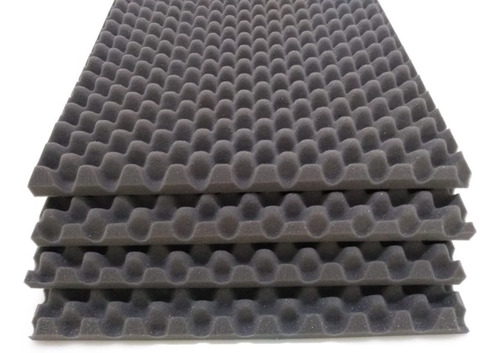 Espuma Acústica 60 Placas - 50 X 50 X 2cm C. O. + 04 Colas