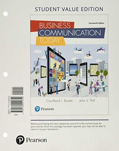 Book : Business Communication Today, Student Value Edition 