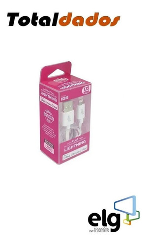 Imagem 1 de 1 de Cabo Lightning Flat 1,25 Metros iPhone Mfi Certificado Ec810