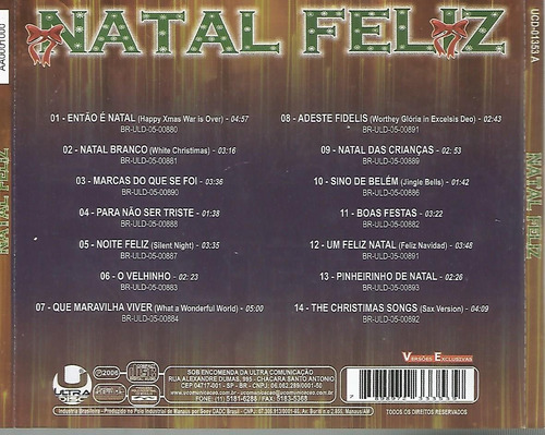 Cd - Natal Feliz - Versões Exclusivas - 2006 (Usado)