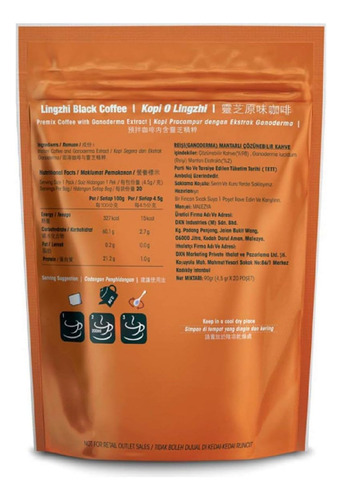 2 Bolsas De Café Negro Dxn Lingzhi Con Extracto De Ganoderma
