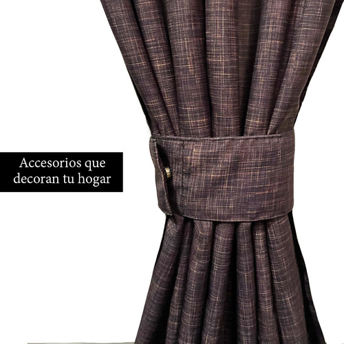2 Cortinas Béla Sienna Doble Tela + 1 Velo 2.85m Alto X 2.80