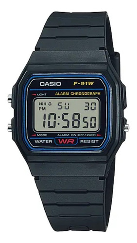 Reloj Casio F-91w-1d Hombre Vintage Clasico Resistente Agua