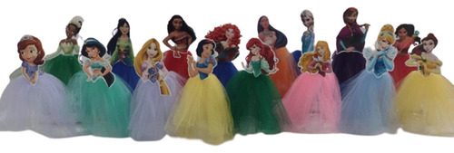 25 Tubetes Tule - Princesas Da Disney No Tule