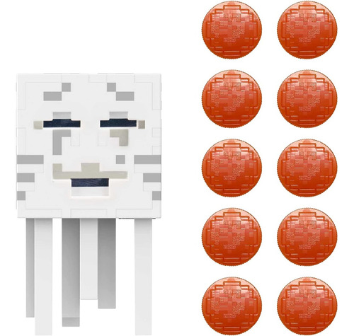 Minecraft Ghast Con Bolas De Fuego Con 10 Discos