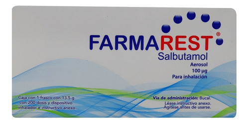 Farma Rest Salbutamol Aerosol 100 Mcg P/ Inhalacion 1 Frasco