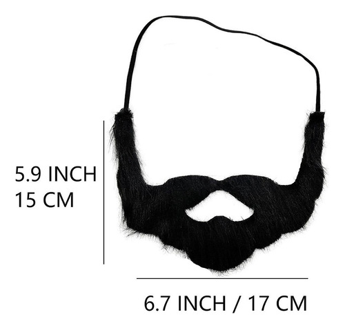 Bigote De Rendimiento De Maquillaje De Barba Corta Negro