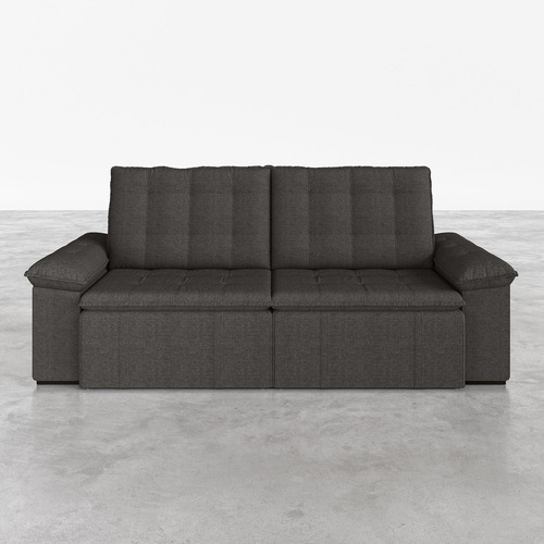 Sofá Cama Retrátil E Reclinável 4 Lugares 240cm Linho Com