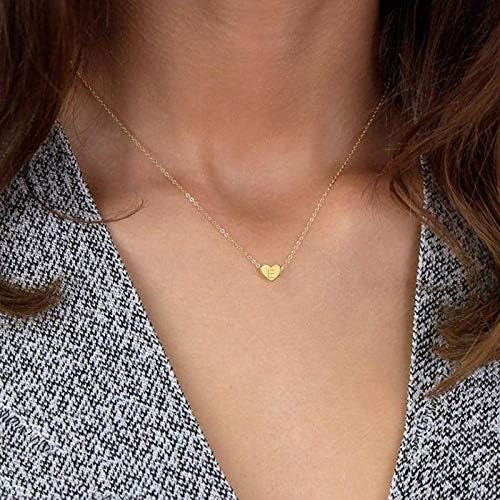 Frodete Collar De Corazón Con Inicial P De Oro Para Niñas, A