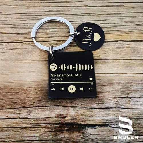 Imagen 4 de 10 de Llavero Metalico Personalizado Spotify, Calendario, Bebés