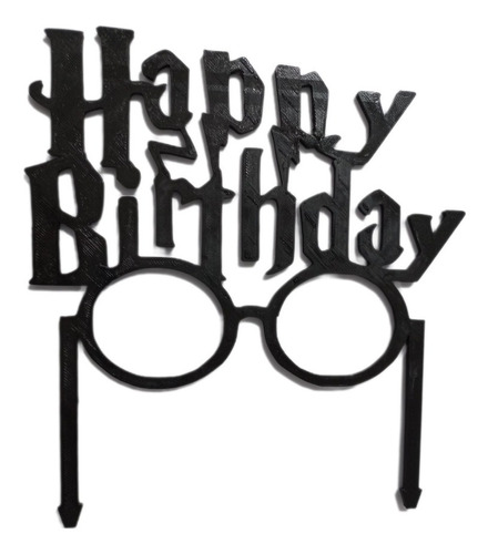 Cartel Happy Birthday De Harry Potter Para Torta M1 - Envíos