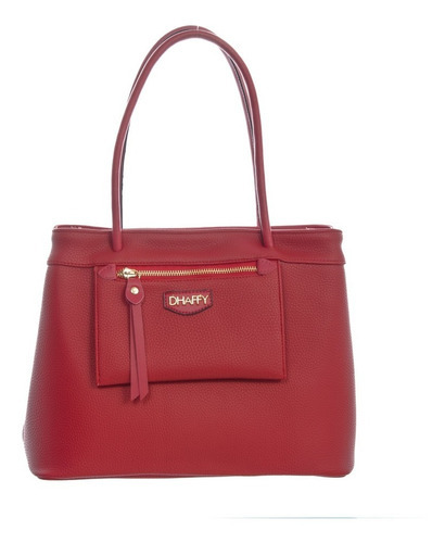 Bolsa Feminina Vermelho Alça De Ombro Grande Bolso Externo Desenho do tecido Floter