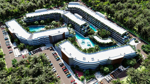 Estudio De Lujo En Venta En Playacar, 4 Albercas, Area Para